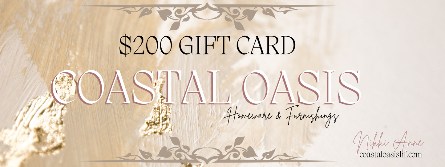Luxury Coastal Oasis HF Gift Cards for Home Decor Gifts