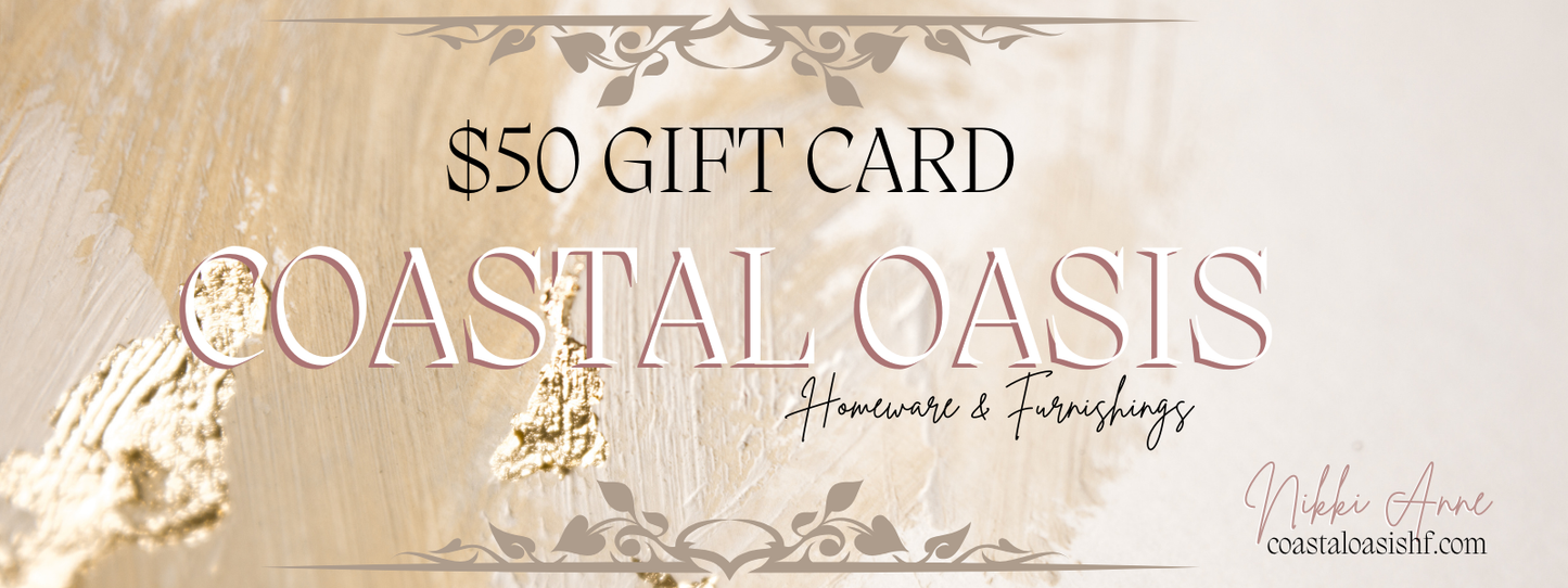 Luxury Coastal Oasis HF Gift Cards for Home Decor Gifts
