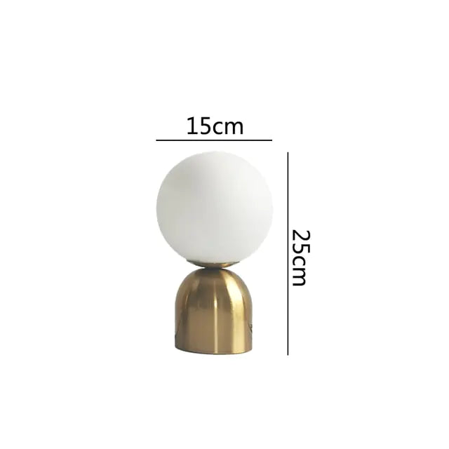 Modern Nordic Glass Ball Brass Table Lamps