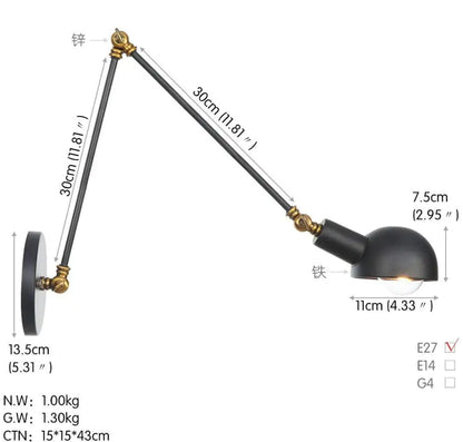 Nordic Style Extendable Wall Lamp