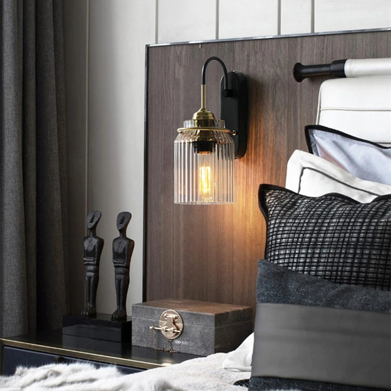 Nordic Retro Industrial Style LED Bedside Wall Lamp