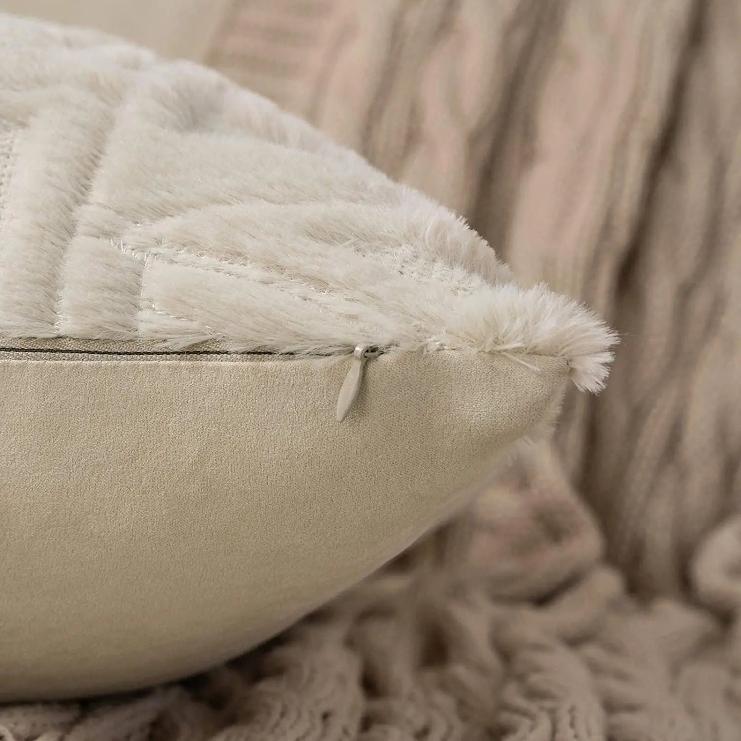 Plush Faux Fur Nordic Pillow Cover