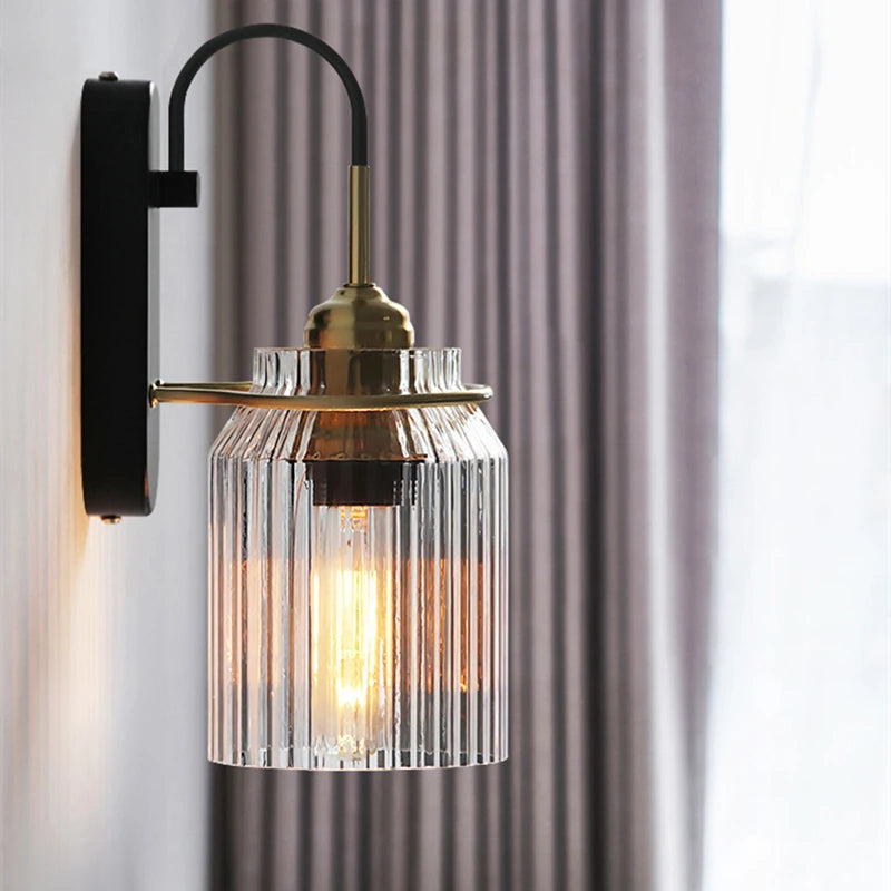 Nordic Retro Industrial Style LED Bedside Wall Lamp