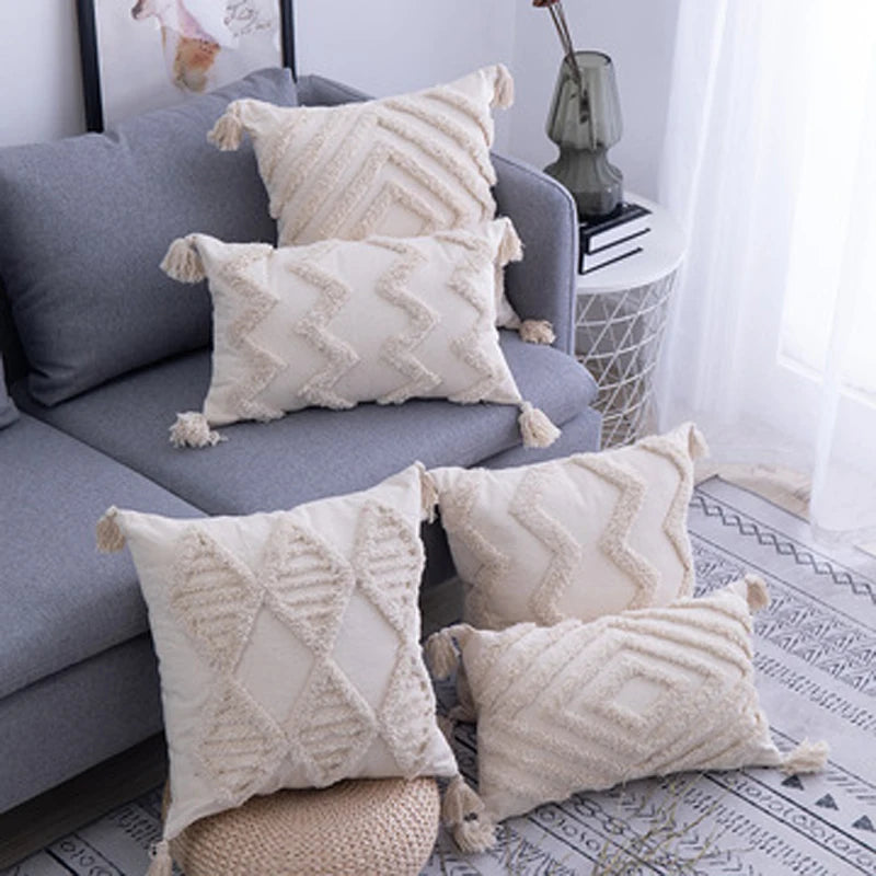 Nordic & Boho Style Morocco Cotton Cushion Cover