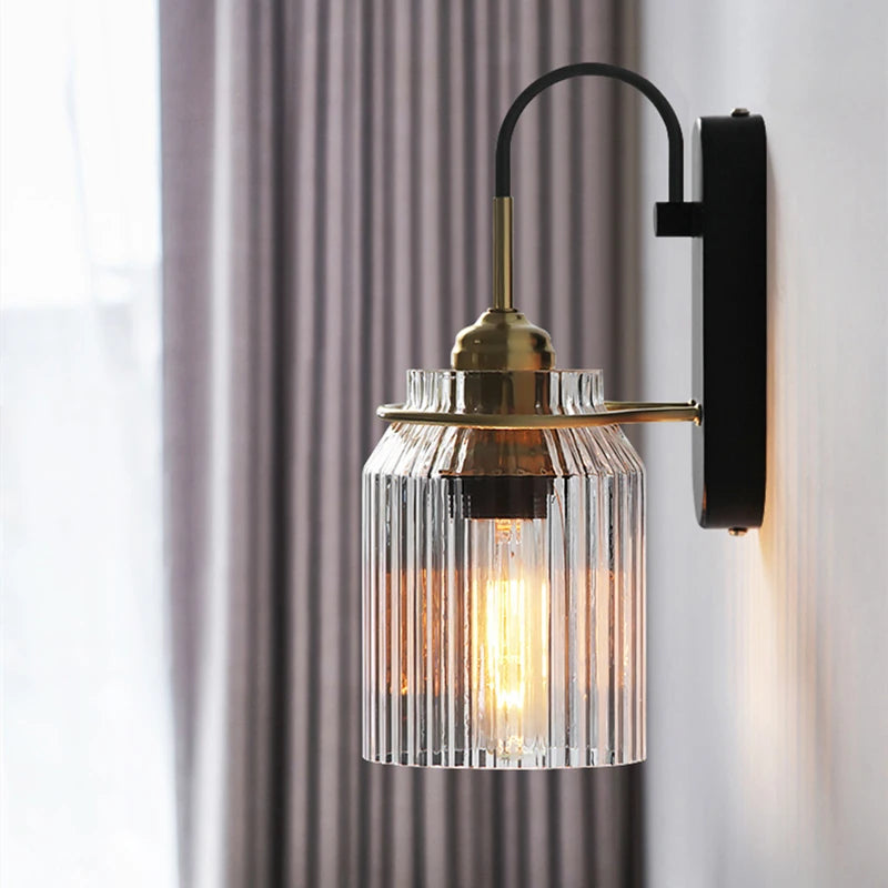 Nordic Retro Industrial Style LED Bedside Wall Lamp