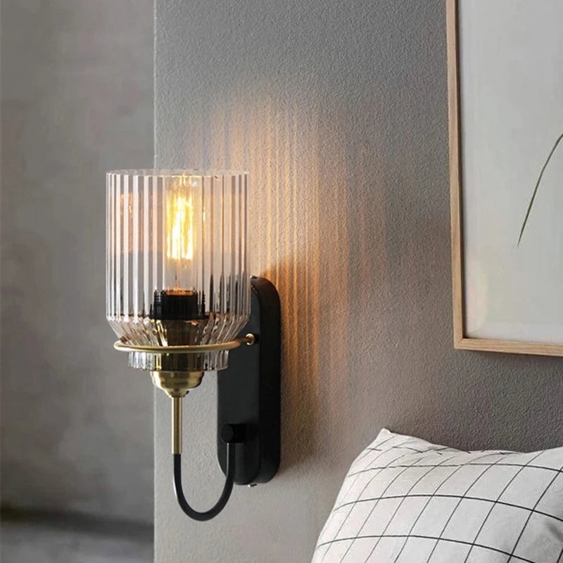 Nordic Retro Industrial Style LED Bedside Wall Lamp