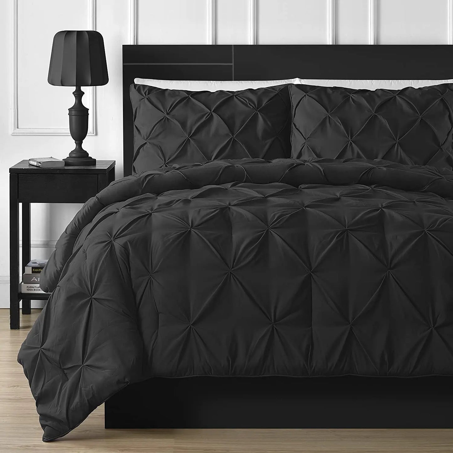 Luxury Pinchpleat Euro Bedding Set With Pillowcase