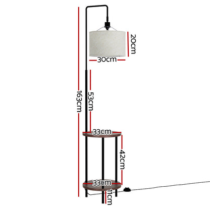 LED Floor Lamp - 2 Tier Shelf