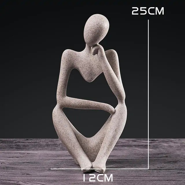 Luxury Nordic Minimalist Art Thinker Statue (1 Piece)