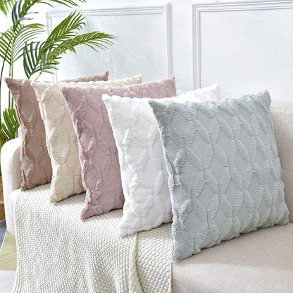 Decorative Boho Throw Pillow Covers 45 x 45 cm (White 2 pack)