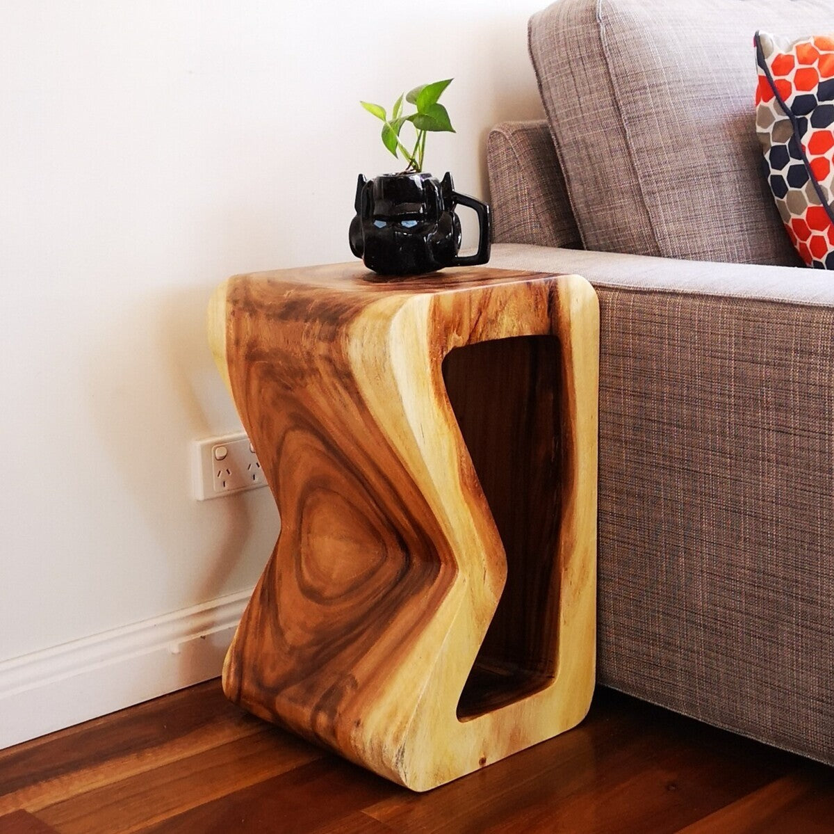 Stunning Raintree Wood Side Table