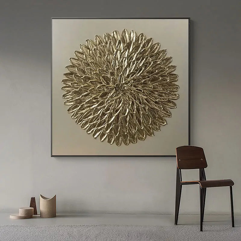 Abstract Gold Luxury Nordic Canvas Art