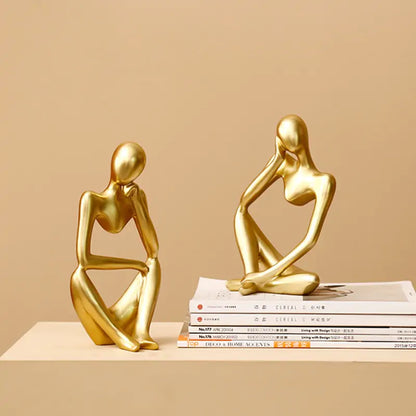 Luxury Nordic Minimalist Art Thinker Statue (1 Piece)