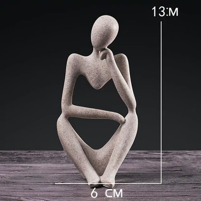 Luxury Nordic Minimalist Art Thinker Statue (1 Piece)