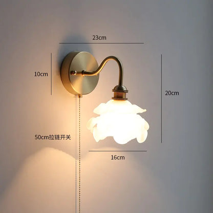 Nordic Style Glass Copper LED Wall Light