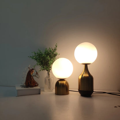 Modern Nordic Glass Ball Brass Table Lamps