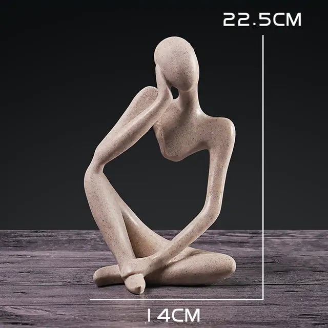 Luxury Nordic Minimalist Art Thinker Statue (1 Piece)